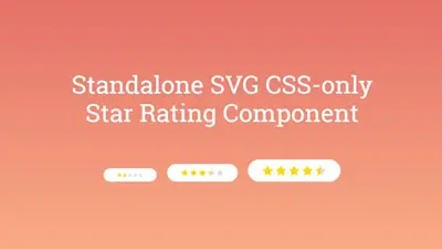 Standalone SVG CSS-only star rating component