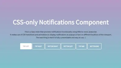 CSS-only Notifications Component